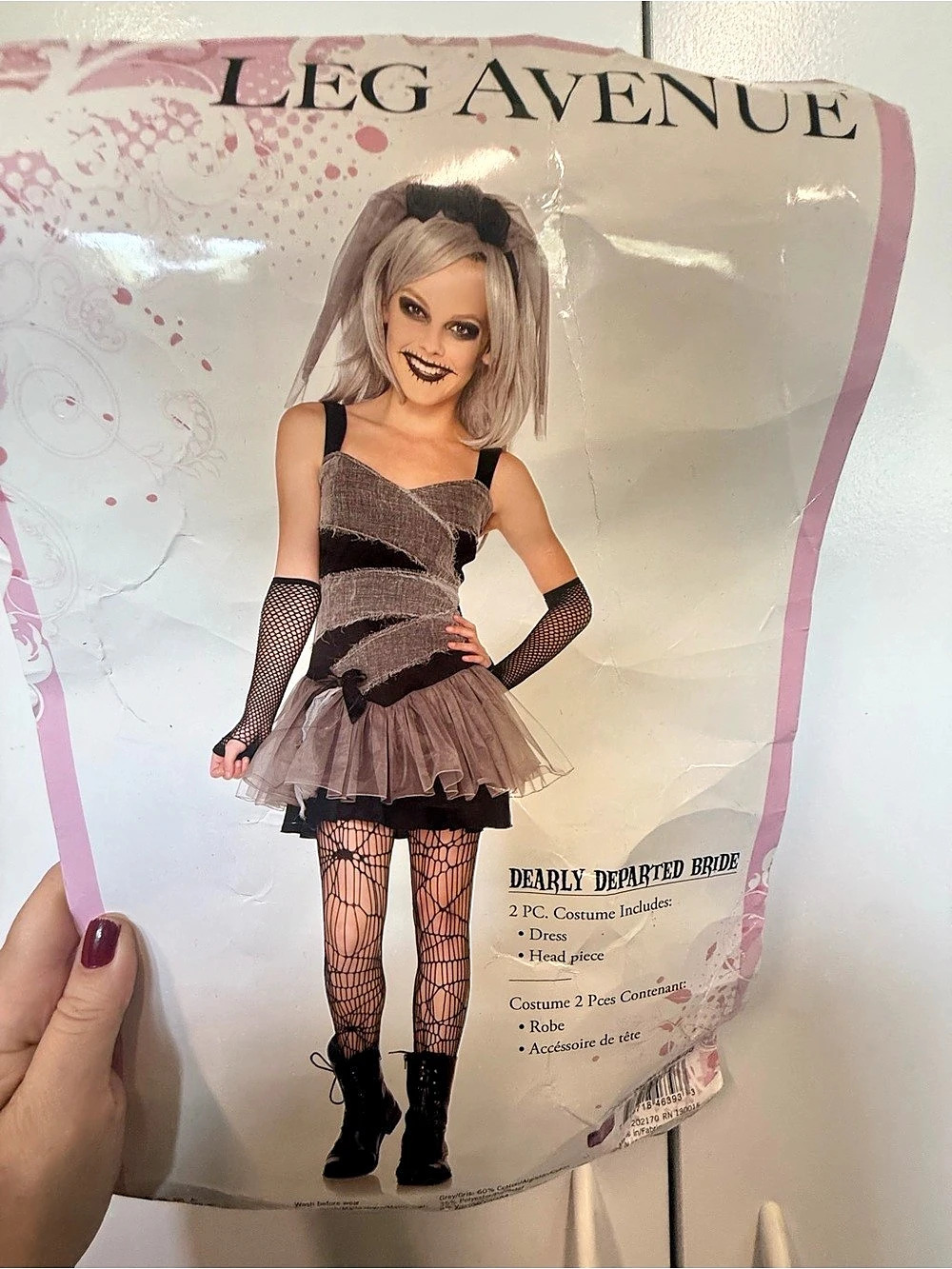 Leg Avenue Dearly Departed Bride / zombie Costume Girls Jr. S/M
